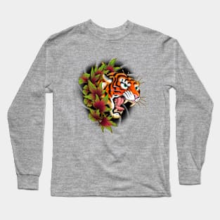 Neo trad Japanese tiger Long Sleeve T-Shirt